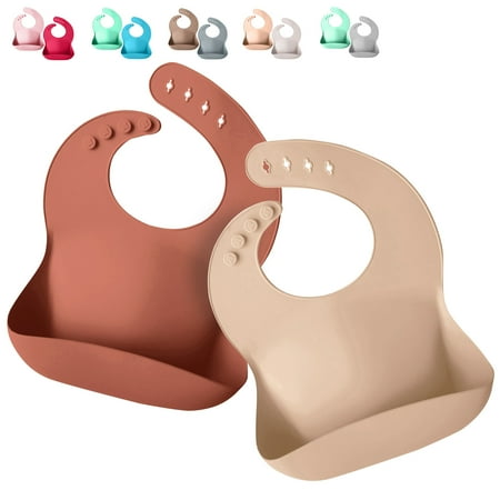 Silicone Bibs with Food Catcher Soft and Waterproof Material Adjustable Fit for Babies and Toddlers (Set of 2) Light Blue and Cool Grey 2-Pack
Silicone Bibs with Food Catcher Soft and Waterproof Material Adjustable Fit for Babies and Toddlers (Set of 2) Light Blue and Cool Grey 2-Pack