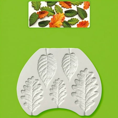 Blackberry & Oak Leaves Silicone Mould Fondant Cake Mold Cake Decorating Too WL