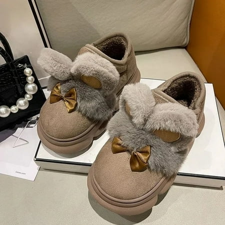 CoCopeanut Cuddly Suede Cotton Shoes for Women Bow Tie Cute Style Girls Home Cotton Slippers Winter Plush Warm Ladies Fur Loafer Slides
CoCopeanut Cuddly Suede Cotton Shoes for Women Bow Tie Cute Style Girls Home Cotton Slippers Winter Plush Warm Ladies Fur Loafer Slides