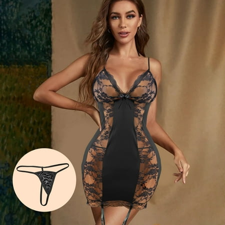 Htwon Women Satin Silk Sleepwear Set Lace Lingerie Babydoll Night Dress G-string Robes
Htwon Women Satin Silk Sleepwear Set Lace Lingerie Babydoll Night Dress G-string Robes