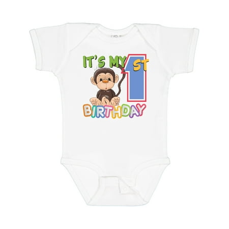 Inktastic Monkey First Birthday Gift Baby Boy or Baby Girl Bodysuit