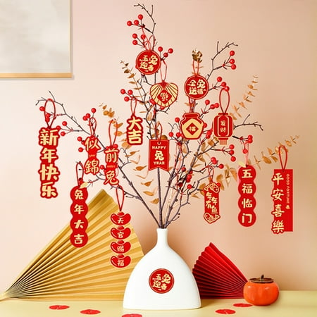 Jiaroswwei 1 Set Hang Tags Festive Chinese Style DIY Craft Card Paper 2023 Year of The Rabbit Decoration Pendants for Bonsai
Jiaroswwei 1 Set Hang Tags Festive Chinese Style DIY Craft Card Paper 2023 Year of The Rabbit Decoration Pendants for Bonsai