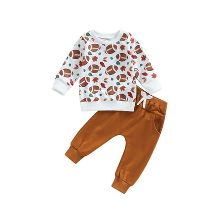 Jkerther Toddler Boys Girls 2Pcs Fall Outfits Long Sleeve Rugby Letter Print Pullover Sweatshirt Tops and Pants Set
Jkerther Toddler Boys Girls 2Pcs Fall Outfits Long Sleeve Rugby Letter Print Pullover Sweatshirt Tops and Pants Set