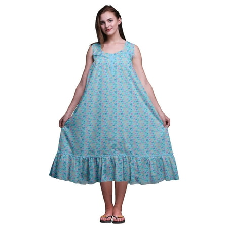 Bimba Light Blue3 Butterfly Dot & Printed Cotton Nightgowns For Women Sleeveless Gown Sleepwear Maxi Dress X-Small
Bimba Light Blue3 Butterfly Dot & Printed Cotton Nightgowns For Women Sleeveless Gown Sleepwear Maxi Dress X-Small