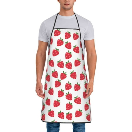 Uemuo Cartoon Strawberry Printed Bib Apron Adjustable Water and Oil Resistant Cooking Kitchen Chef Apron for Women Men 
Uemuo Cartoon Strawberry Printed Bib Apron Adjustable Water and Oil Resistant Cooking Kitchen Chef Apron for Women Men