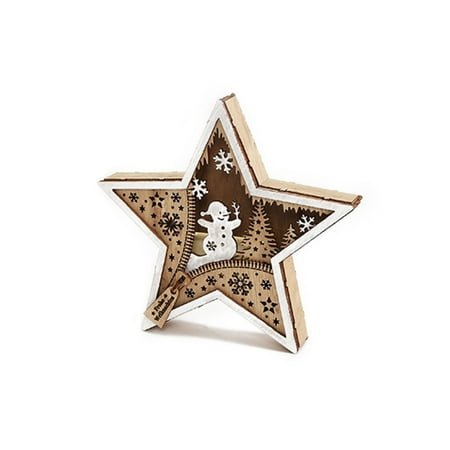 TINYSOME Wooden Star Shaped Night Light Christmas Snowflake Snowman Ornament LED Decor
TINYSOME Wooden Star Shaped Night Light Christmas Snowflake Snowman Ornament LED Decor