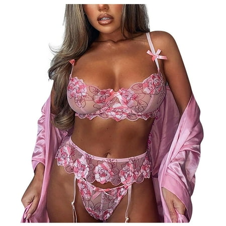 DENGDENG Womens Sexy Embroidery Lingerie Set Sexy Floral Underwire 2 Piece Mesh Lingerie
DENGDENG Womens Sexy Embroidery Lingerie Set Sexy Floral Underwire 2 Piece Mesh Lingerie