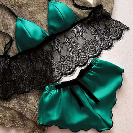 Cathalem Sleep Women Two-piece Set Top Short Lace Suit Patchwork Strap Bra With Panties Sexy Sets Pajamas Fashion 4x Undershirt Vest Green Medium
Cathalem Sleep Women Two-piece Set Top Short Lace Suit Patchwork Strap Bra With Panties Sexy Sets Pajamas Fashion 4x Undershirt Vest Green Medium