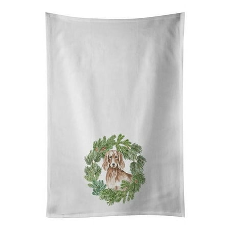 28 x 19 in. Unisex Dachshund Red Longhaired Christmas Wreath White Dish Towels Kitchen Towel - Set of 2
28 x 19 in. Unisex Dachshund Red Longhaired Christmas Wreath White Dish Towels Kitchen Towel - Set of 2