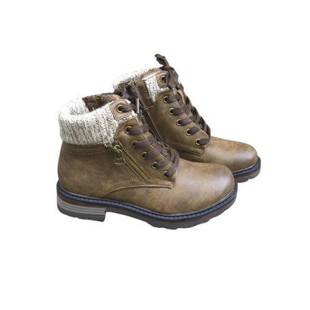 Pwtool Ankle Boots for Women Classic Lace up Snow Boots Fur Lined and Knit Stitching Outdoor Boots for Autumn Winter Cold Weather competent
Pwtool Ankle Boots for Women Classic Lace up Snow Boots Fur Lined and Knit Stitching Outdoor Boots for Autumn Winter Cold Weather competent