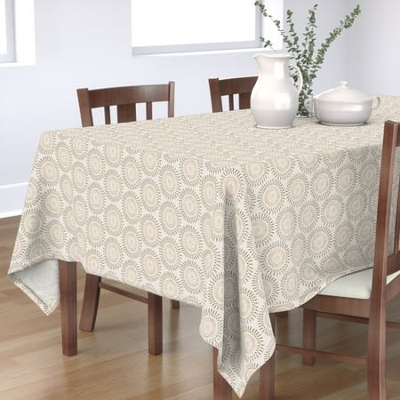 Cotton Sateen Tablecloth 70 x 90 - Boho Circles Cream Mandala Modern Print Custom Table Linens by Spoonflower
Cotton Sateen Tablecloth 70 x 90 - Boho Circles Cream Mandala Modern Print Custom Table Linens by Spoonflower