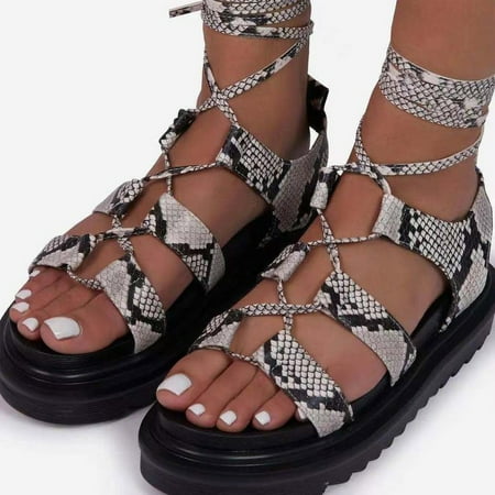 Ovzne Sandal For Women Sandal For Women Outdoor Summer New Style Thick-Soled Cross Straps Comfortable Beach Women S Sandals Sandal For Women Outdoor