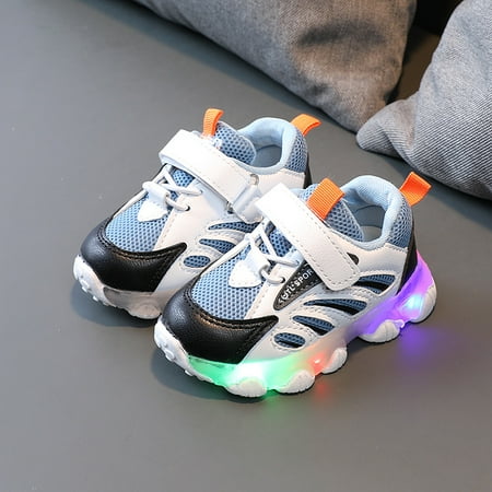 Toyella Breathable Net Shoes Non-slip Soft Sole Baby Toddler Shoes Blue 29