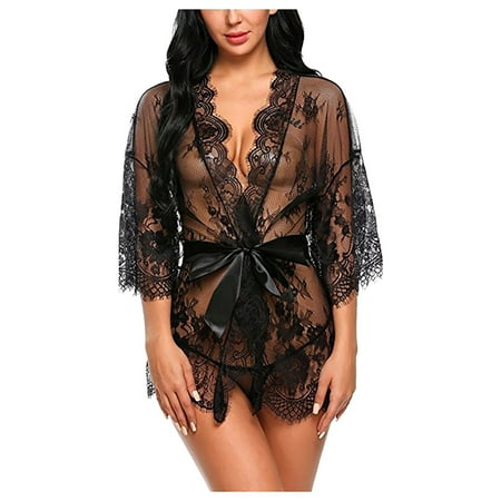 Aayomet Lingerie for Women Women s Long Sleeve Lace Belt Sexy Lingerie Pajamas Sleepwear Black S
Aayomet Lingerie for Women Women s Long Sleeve Lace Belt Sexy Lingerie Pajamas Sleepwear Black S
