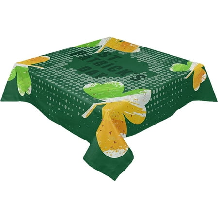 St Patricks Day Tablecloth Irish Flag Shamrock Waterproof Oil-Proof Table Cloth Green Clover Kitchen Spillproof Tablecloths Table Cover for Indoor and Outdoor Use 60x60in
St Patricks Day Tablecloth Irish Flag Shamrock Waterproof Oil-Proof Table Cloth Green Clover Kitchen Spillproof Tablecloths Table Cover for Indoor and Outdoor Use 60x60in