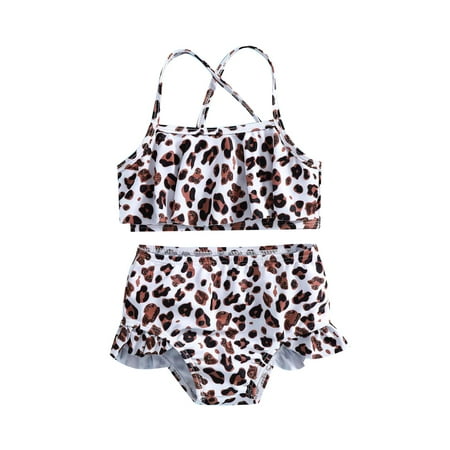 Nituyy Kids Girls Bikini Set Leopard Print Camisole Elastic Waist Briefs Swimsuit Beach Bathing
Nituyy Kids Girls Bikini Set Leopard Print Camisole Elastic Waist Briefs Swimsuit Beach Bathing