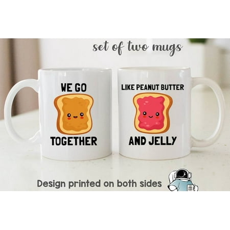 Go Together Like Peanut Butter and Jelly Matching Coffee Mug Set Husband and Wife Gifts Girlfriend Boyfriend Gifts Ceramic Mug 15Oz
Go Together Like Peanut Butter and Jelly Matching Coffee Mug Set Husband and Wife Gifts Girlfriend Boyfriend Gifts Ceramic Mug 15Oz