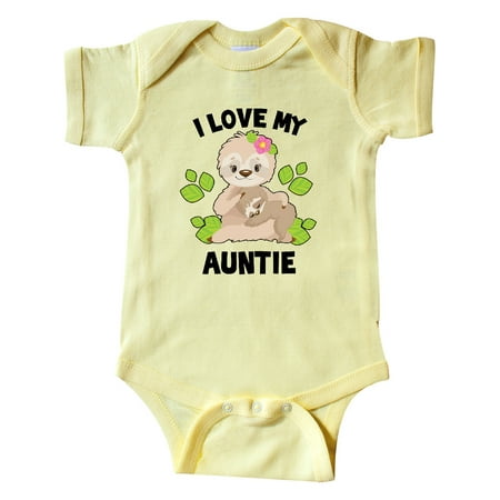 Inktastic Cute Sloth I Love My Auntie with Green Leaves Gift Baby Boy or Baby Girl Bodysuit
Inktastic Cute Sloth I Love My Auntie with Green Leaves Gift Baby Boy or Baby Girl Bodysuit