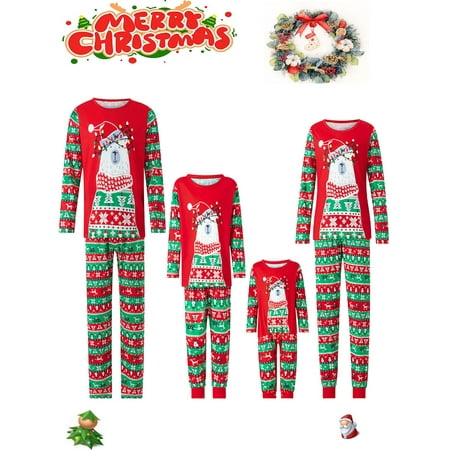 Sunisery Christmas Pajamas for Family Nightclothes Long Sleeve Christmas Bear Print Tops Trousers Suit / Romper for Kids Adults
Sunisery Christmas Pajamas for Family Nightclothes Long Sleeve Christmas Bear Print Tops Trousers Suit / Romper for Kids Adults