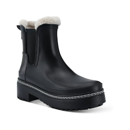 Marc Fisher LTD Womens Fargo Faux Fur Slip On Chelsea Boots