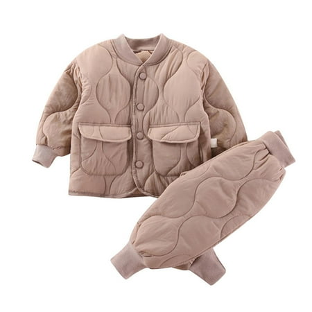 ShomPort Toddler Fall Outfits Winter Thick Buttons Down Jacket and Warm Pants Toddler Clothes
ShomPort Toddler Fall Outfits Winter Thick Buttons Down Jacket and Warm Pants Toddler Clothes