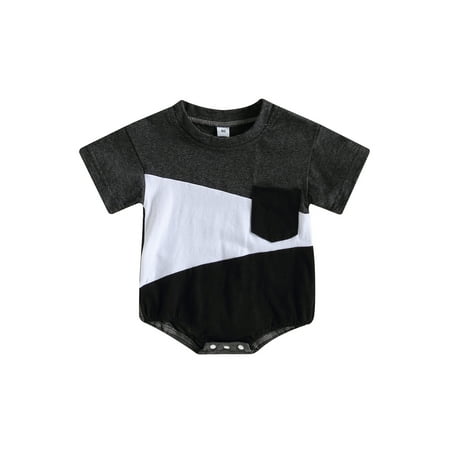 Binpure Baby Summer Romper Short Sleeve Contrast Color Patchwork Bodysuit Infant Clothes
Binpure Baby Summer Romper Short Sleeve Contrast Color Patchwork Bodysuit Infant Clothes