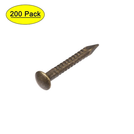 1.2x10mm Small Tiny Nails Brass Bronze Tone 200 Pack
