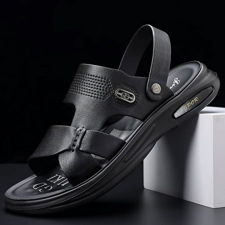 Men s Summer Sandals Slippers for Men Leather Sandals Adult Thick-soled Beach Shoes Non-slip Open-toe Leather Sandals A2
Men s Summer Sandals Slippers for Men Leather Sandals Adult Thick-soled Beach Shoes Non-slip Open-toe Leather Sandals A2
