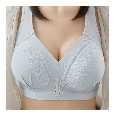 Skin-Friendly Cotton Back Button Bra Wireless Underwear For Wireless Underwear 44/100BC Silver White
Skin-Friendly Cotton Back Button Bra Wireless Underwear For Wireless Underwear 44/100BC Silver White