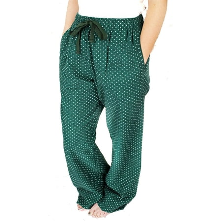 

Women s Casual Pajama Christmas Polka Dots/ Plaid Printed Drawstring Wide Leg Pants Home Wear
