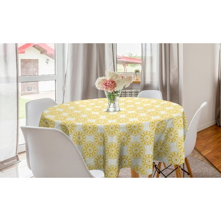 Abstract Round Tablecloth Round Circular Formations with Dots and Streaks Drawn by Hand in Monotone Circle Table Cloth Cover for Dining Room Kitchen Decor 60 Earth Yellow White by Ambesonne
Abstract Round Tablecloth Round Circular Formations with Dots and Streaks Drawn by Hand in Monotone Circle Table Cloth Cover for Dining Room Kitchen Decor 60 Earth Yellow White by Ambesonne