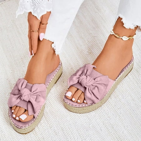 Alueeu Women s sandals Women s Fashion Solid Color Suede Bow Large Size Platform Sandals And Slippers
Alueeu Women s sandals Women s Fashion Solid Color Suede Bow Large Size Platform Sandals And Slippers