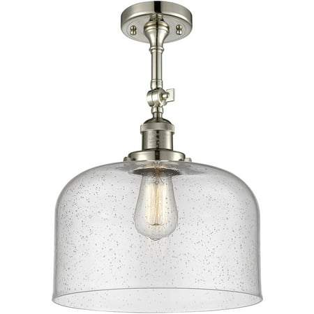 Polished Nickel Tone Semi Flush 12 Wide Steel/Cast Brass/Glass Medium Base 1 Light Fixture
Polished Nickel Tone Semi Flush 12 Wide Steel/Cast Brass/Glass Medium Base 1 Light Fixture