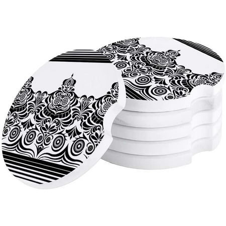 KXMDXA Classical Black and White Style Abstract Floral Pattern Set of 2 Car Coaster for Drinks Absorbent Ceramic Stone Coasters Cup Mat with Cork Base for Home Kitchen Room Coffee Table Bar Decor
KXMDXA Classical Black and White Style Abstract Floral Pattern Set of 2 Car Coaster for Drinks Absorbent Ceramic Stone Coasters Cup Mat with Cork Base for Home Kitchen Room Coffee Table Bar Decor