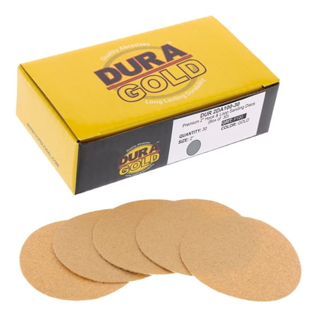 Dura-Gold Premium 2\ Gold Hook & Loop Sanding Discs - 100 Grit (Box of 30) - High-Performance Medium Cut Abrasive Sandpaper Discs - For DA Sanders Drill
Dura-Gold Premium 2\ Gold Hook & Loop Sanding Discs - 100 Grit (Box of 30) - High-Performance Medium Cut Abrasive Sandpaper Discs - For DA Sanders Drill