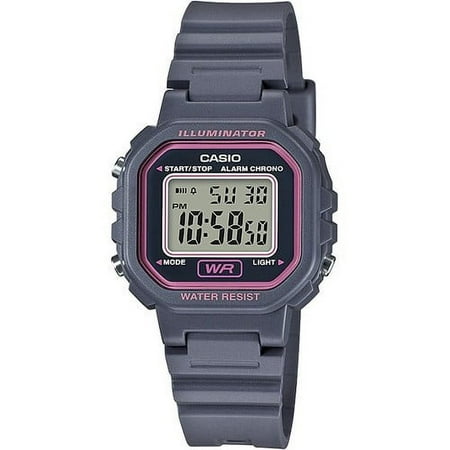 Casio Women's Digital Casual Watch, Grey/Pink LA20WH-8A