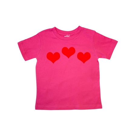 Inktastic 3 Red Hearts Gift Toddler Boy or Toddler Girl T-Shirt