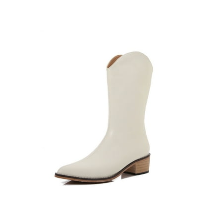 Ymiytan Ladies Riding Boots Zipper Cowgirl Boot Pointed Toe Western Work Non Slip Mid Calf Beige Plush Lined 5
Ymiytan Ladies Riding Boots Zipper Cowgirl Boot Pointed Toe Western Work Non Slip Mid Calf Beige Plush Lined 5