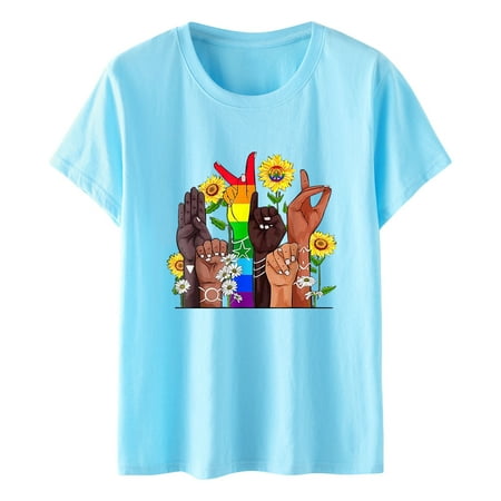 Crop Tops for Women Tunic Tops Women s Casual Crew Neck Printed T-Shirt Loose Short Sleeve Tops Blouse Womens Workout Tops Black Shirts for Women Clearance Blue S
Crop Tops for Women Tunic Tops Women s Casual Crew Neck Printed T-Shirt Loose Short Sleeve Tops Blouse Womens Workout Tops Black Shirts for Women Clearance Blue S