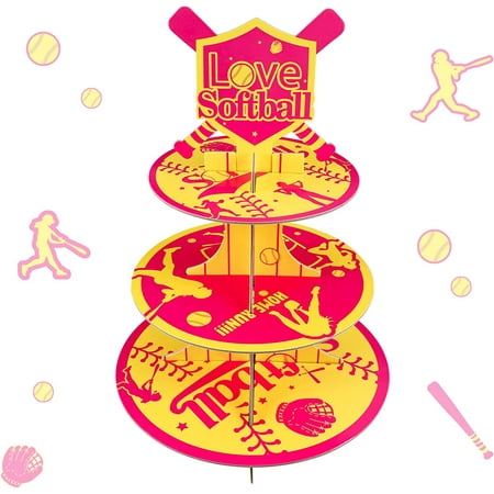 3 Tier Softball Birthday Decorations Softball Cupcake Stand Sport Theme Cake Holder Round Cardboard Dessert Tower Pastry Stand Softball Party Supplies for Girls
3 Tier Softball Birthday Decorations Softball Cupcake Stand Sport Theme Cake Holder Round Cardboard Dessert Tower Pastry Stand Softball Party Supplies for Girls