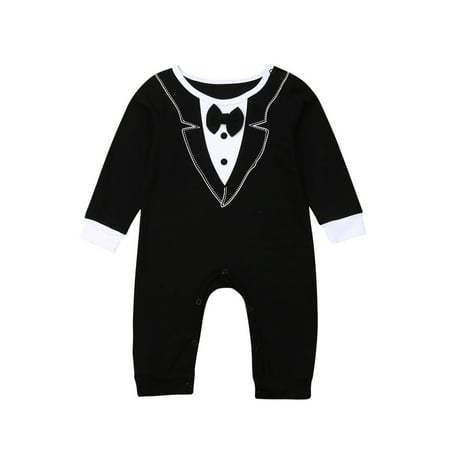 Baby Boy Gentleman Shirt Bowtie Romper Tuxedo Newborn Jumpsuit Overall Black Suit Clothes 0-18M
Baby Boy Gentleman Shirt Bowtie Romper Tuxedo Newborn Jumpsuit Overall Black Suit Clothes 0-18M
