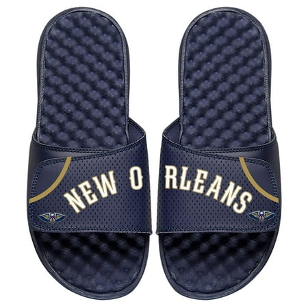 Men s ISlide Navy New Orleans Pelicans Home Jersey Split Slide Sandals