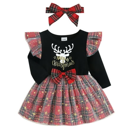 Actoyo 0-2T Baby Girls Reindeer Plaid Christmas Dress Long-Sleeve Lace Tutu Dresses + Headband
Actoyo 0-2T Baby Girls Reindeer Plaid Christmas Dress Long-Sleeve Lace Tutu Dresses + Headband