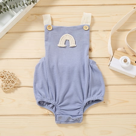 Boy Overalls Toddler Baby Romper Trousers Girl Ribbed Suspender Jumpsuit Rainbow Girls Romper&Jumpsuit Blue 90
Boy Overalls Toddler Baby Romper Trousers Girl Ribbed Suspender Jumpsuit Rainbow Girls Romper&Jumpsuit Blue 90