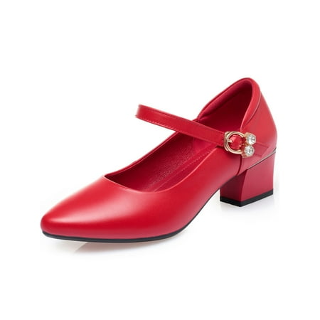 Crocowalk Ladies Non Slip Pointed Toe Heels Party Lightweight Ankle Strap Dress Pump Shoes Fashion Chunky Block Heel Red-Mid Heel 6.5
Crocowalk Ladies Non Slip Pointed Toe Heels Party Lightweight Ankle Strap Dress Pump Shoes Fashion Chunky Block Heel Red-Mid Heel 6.5