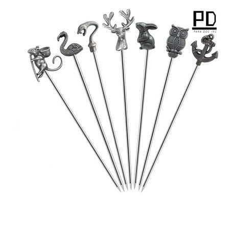 7 pcs Cocktail Picks Stainless Steel Martini Picks
7 pcs Cocktail Picks Stainless Steel Martini Picks
