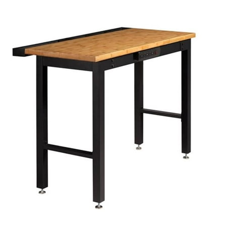 NewAge Products 31051 48 inch Workbench with Powerbar Bamboo
