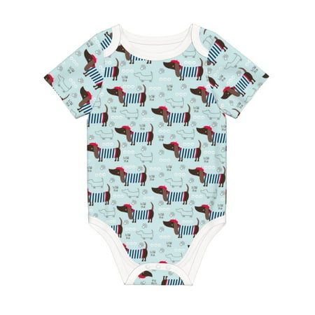 Matuu Dachshund Dog Puppy for Baby Short-Sleeve Bodysuit Soft Cotton Comfortable and Breathable Perfect for Newborns and Infants
Matuu Dachshund Dog Puppy for Baby Short-Sleeve Bodysuit Soft Cotton Comfortable and Breathable Perfect for Newborns and Infants