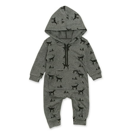 EHTMSAK Newborn Infant Baby Toddler Long Sleeve Zip Up Cartoon Jumpsuit for Girl Boy Cotton Hooded Clothes Romper Gray 0-24M 70
EHTMSAK Newborn Infant Baby Toddler Long Sleeve Zip Up Cartoon Jumpsuit for Girl Boy Cotton Hooded Clothes Romper Gray 0-24M 70