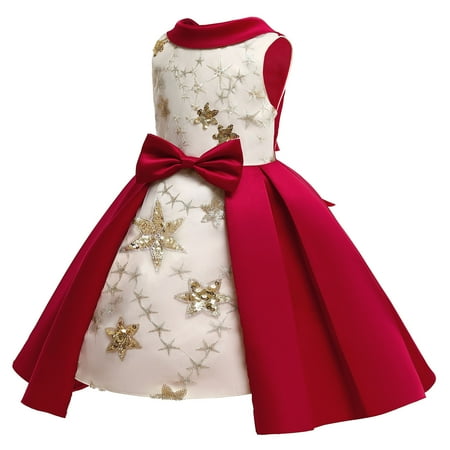 Kukoosong Toddler Baby Girls Dress Net Yarn Temperament Bowknot Star Sequins Birthday Party Gown Long Dresses Red 9-10 Years
Kukoosong Toddler Baby Girls Dress Net Yarn Temperament Bowknot Star Sequins Birthday Party Gown Long Dresses Red 9-10 Years